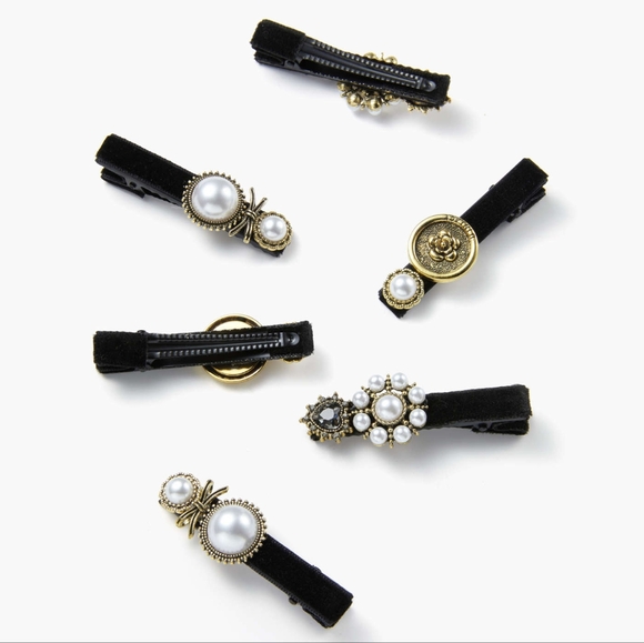 Cider Black and Gold Hair Clips Set - Picture 3 of 5